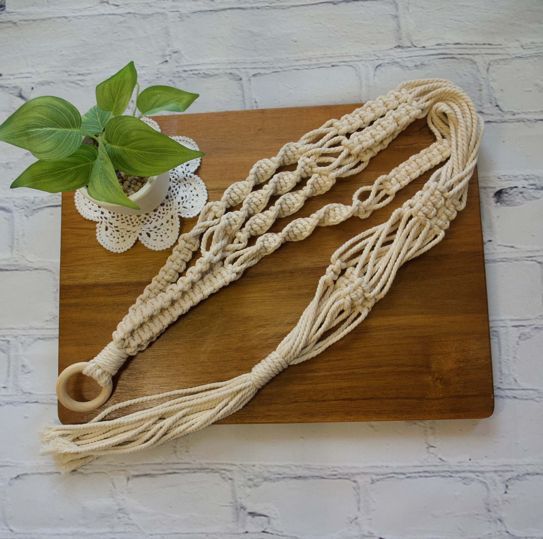 Macrame Plant Hanger Braided Pot Holder Plant Display Etsy