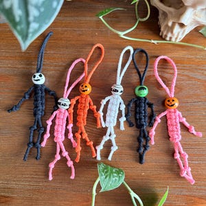 Macrame Halloween Car Charm | Halloween Car Accessory | Macrame Car Charm | Halloween Decor | Rearview Mirror Accessory | Boho Halloween