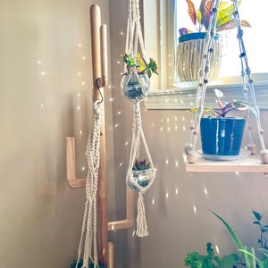 Macrame Double Disco Ball Plant Holder | Disco Ball Pot Holder | Plant Display | Plant Holder | Plant Decor | Indoor Garden Decor