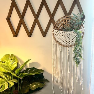 Macrame Hanging Basket | Macrame Basket Wall Hanging | Macrame Wall Hanging | Macrame Plant Holder | Decorative Wall Basket | Plant Lover