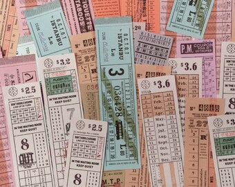 vintage bus tickets etsy