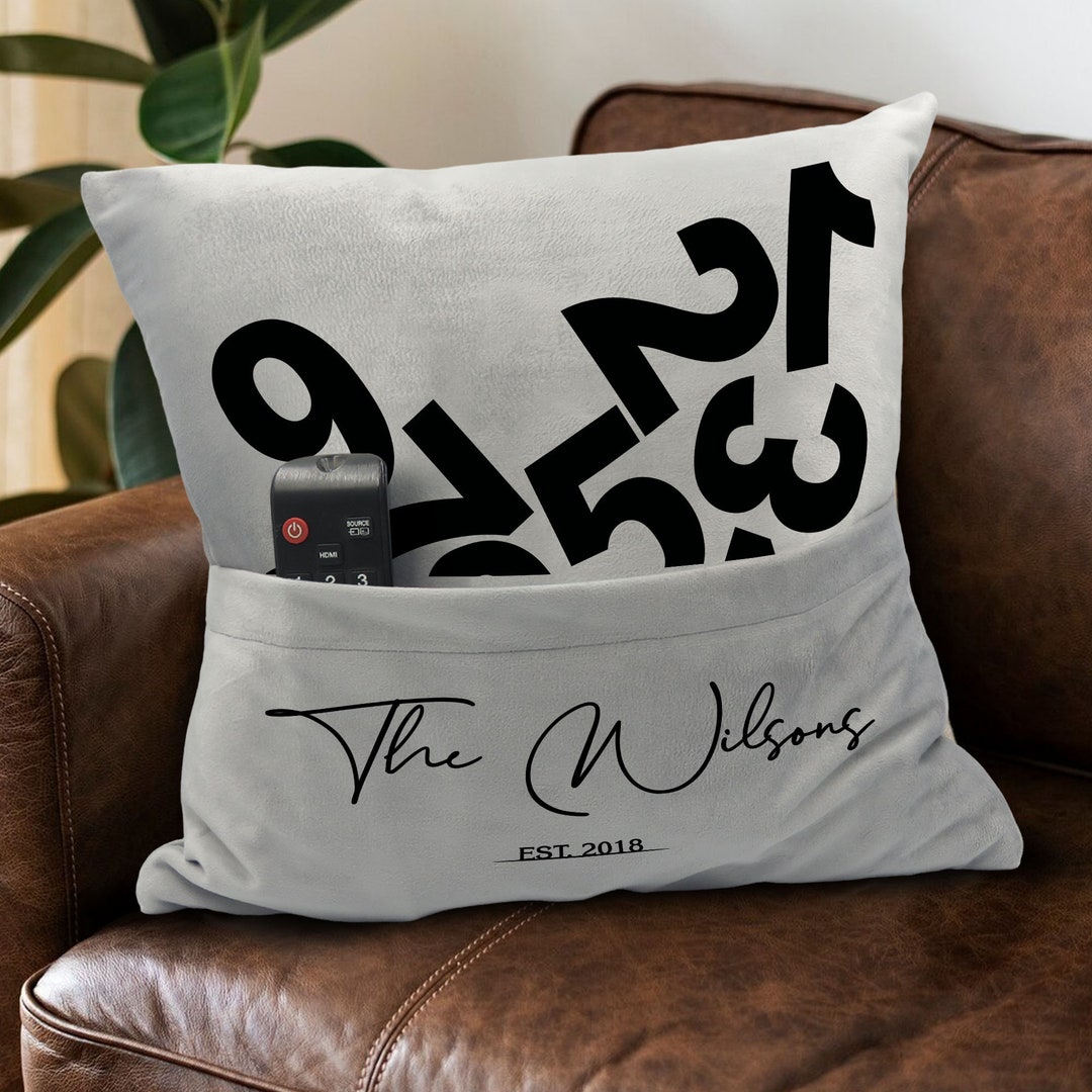 Personalized Pillow With Pockets Custom Fluffy Pillow Home Etsy