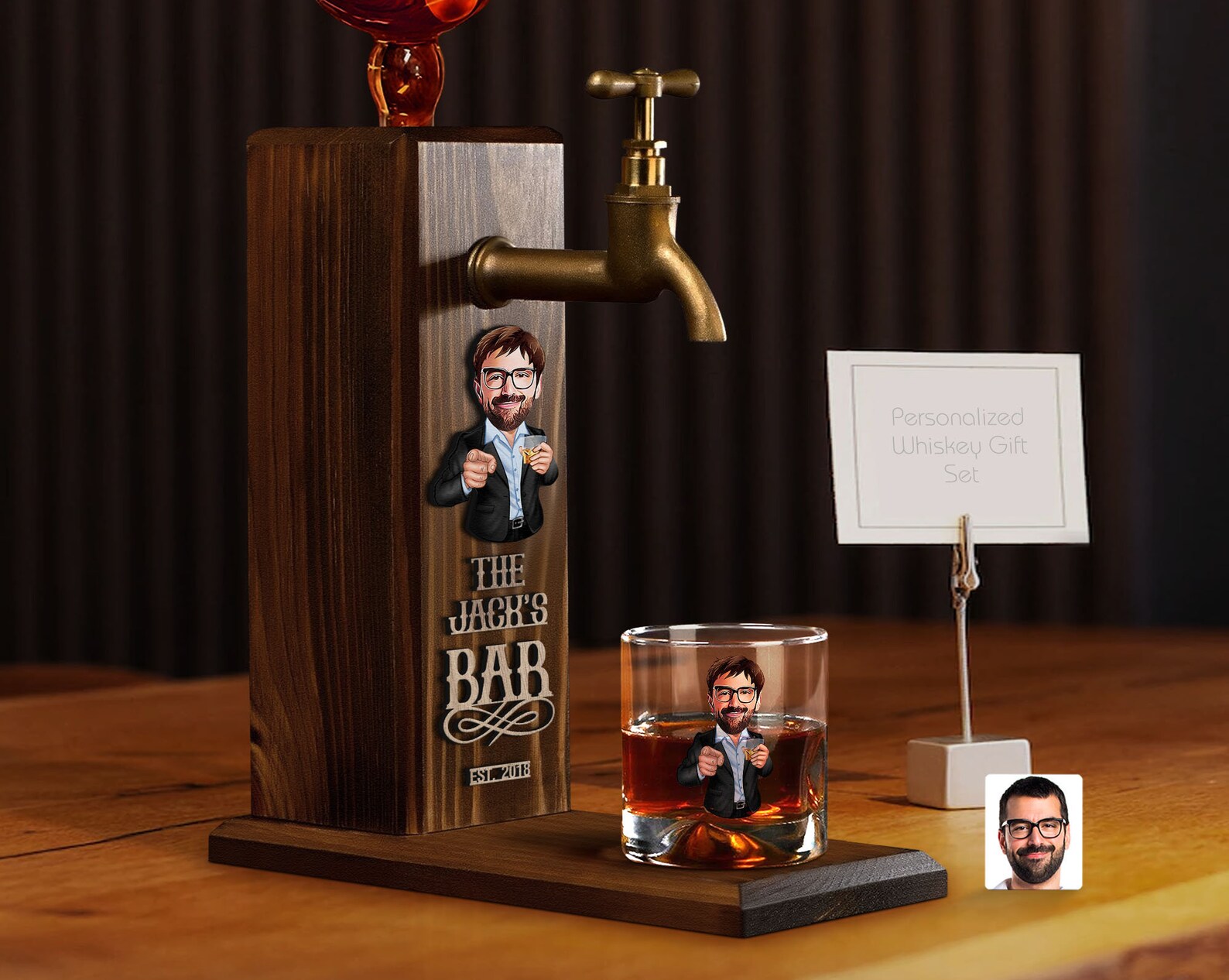 17. Personalized Whiskey Dispenser