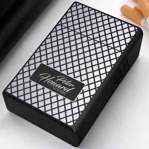 Portasigarette personalizzato con incisione laser, regalo per fumatori, scatola per sigarette personalizzata, portasigarette in metallo, regalo per lui