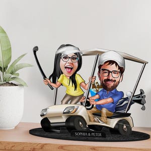 Personalisierter 3D-Karikaturliebhaber aus Holz - Paarfigur-Schmuckstück, benutzerdefiniertes Karikaturporträt, Geburtstagsgeschenk, Weihnachten, Jubiläumsgeschenk