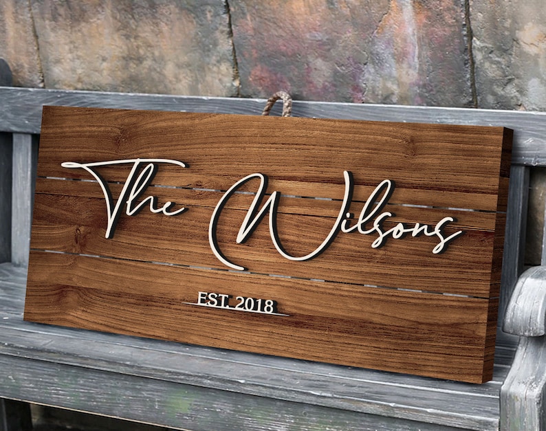 Personalized Wedding Gift, Last Name Established Sign, Family Name Sign, Wooden Sign, Custom Wood Sign, Anniversary gift, Couple Gift, Personalized Sign, Family Name, Wall Decor, Wooden Sign, welcome sign, Bar Sign, housewarming gift, christmas gift