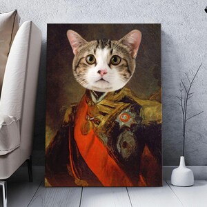 Personalized Renaissance Pet Painting Portrait Canvas Wall Art, Custom Pet Portrait, Home Decor, Wall Decor and Art, Old Style Pet Portrait