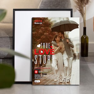 Personalisierte Film Poster Leinwand Wandkunst, Benutzerdefinierte Film Poster Vorlage, Wohnkultur, Valentinstagsgeschenk, Wandkunst, Malerei, Geburtstagsgeschenk
