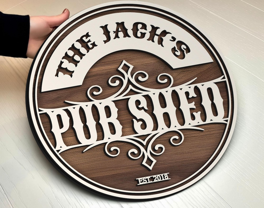 Personalized Bar Sign, Round Wooden Sign, Custom Wood Sign, Home Bar ...