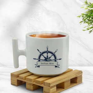 Personalized Captain Mug, Boat Captains Coffee Mugs, Personalized Gifts, Customized, Boater Sailboat Sailing Cup Travel Mug Tin
