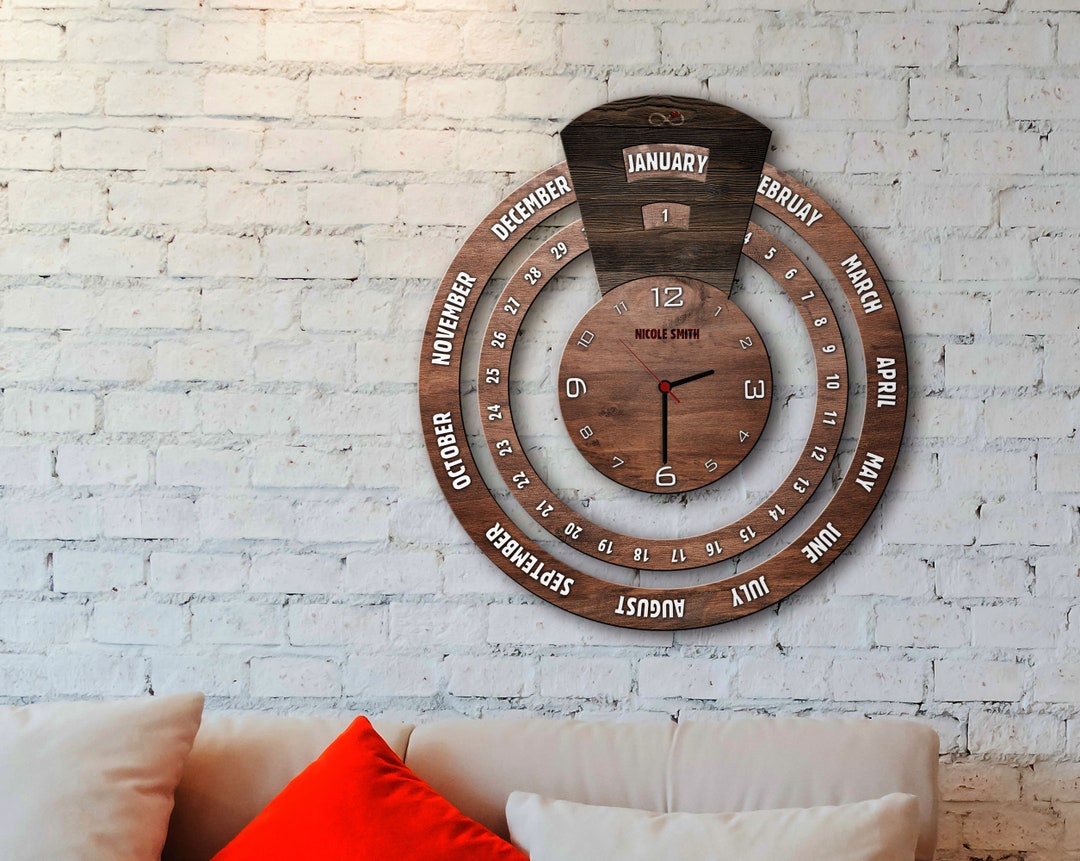 Wooden/wood/wall Calendar Unigue Maya/perpetual/circle/round Wall