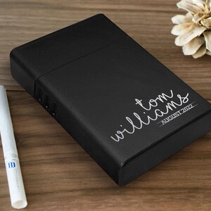 Gepersonaliseerde lasergravure sigarettenhouder, sigarettenkoker cadeau voor roker, aangepaste sigarettendoos, metalen sigarettenkoker, cadeau voor hem