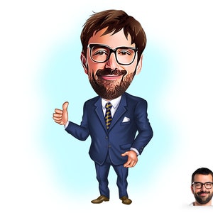 Custom Boss CEO For Boss&#39;s Day, Custom Digital Portrait Business, Personalized Office Gift For Coworkers, Office Manager Gift Ideas