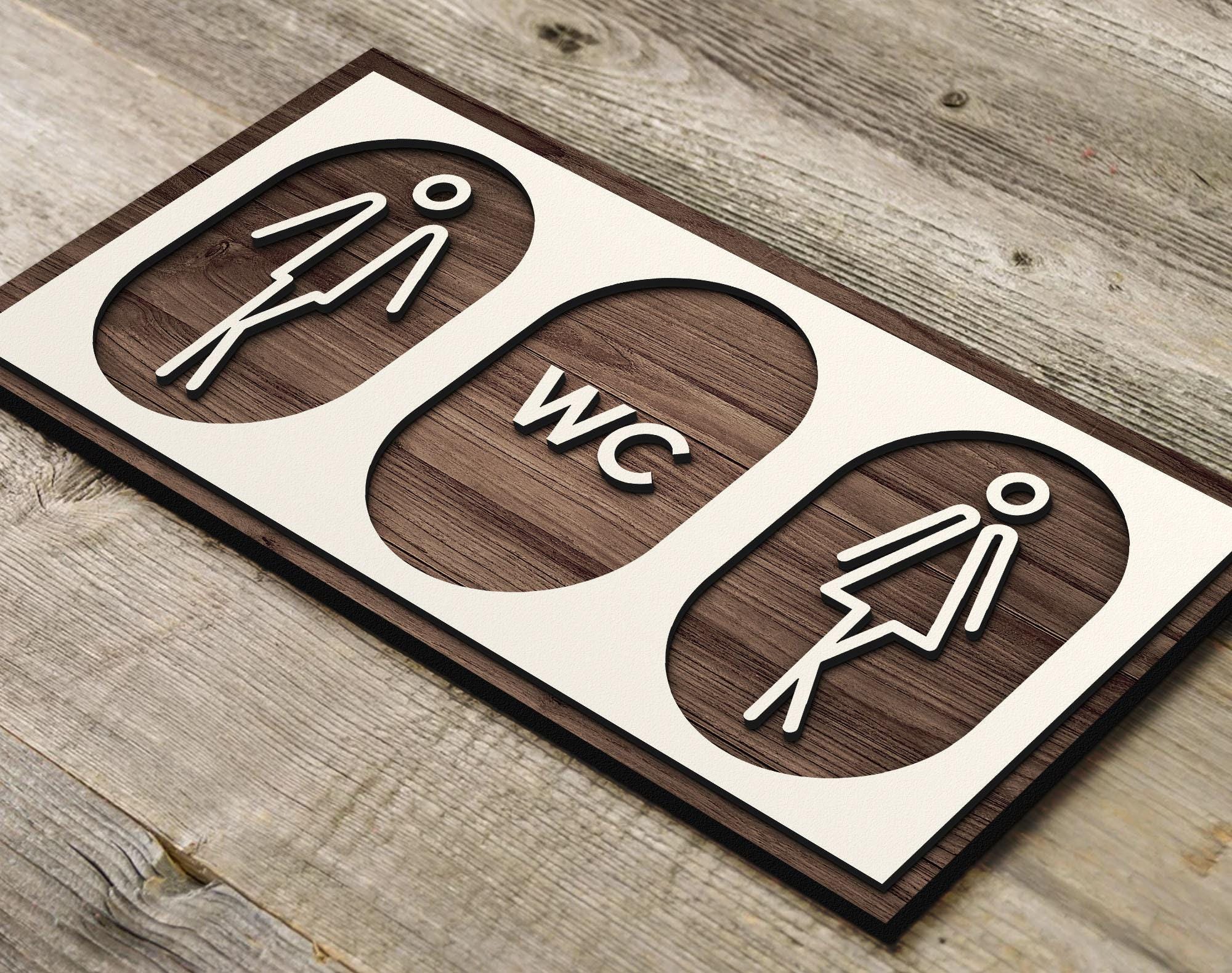 Cartello In Legno Per Bagno Con Regole – Decorazione Rustica Da Parete, 76x38 Cm, Con Corda, Regalo Simpatico