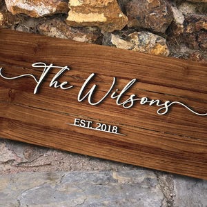 Custom Wood Sign, Personalized Family Name Sign, Last Name Pallet Sign, Wedding Gift, Home Wall Decor, Anniversary Gift, Housewarming Gift
