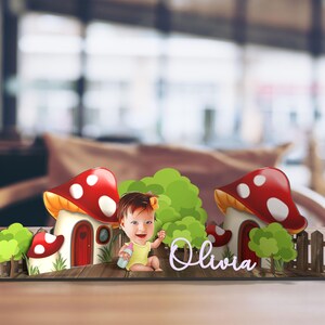 The Magic Village, gepersonaliseerde artistieke 3D houten tuin, aangepaste baby, kind, familieportret, aangepaste cartoon, cadeau kraamcadeau, cadeau kinderkamer