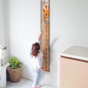 Personalisierte Wachstumstabelle, Wachstumstabelle für Kinder, Kinderzimmer Dekor, Höhenlineal aus Holz, Höhenlineal aus Holz für Kinderzimmer, Geschenk für den Kindergarten