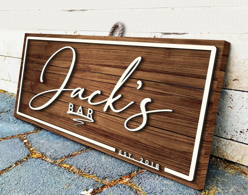 Custom Wooden Bar, Pub and Restaurant Sign, Personalized Man Cave Sign, Home Bar Sign, Pallet Sign, Bar Wall Decor, Welcome Sign, Bar Sign, Family Name Sign, Custom Wood Sign, Personalized Sign, Wall Decor,  wood sign, Name Sign, Bar Wall Hangings