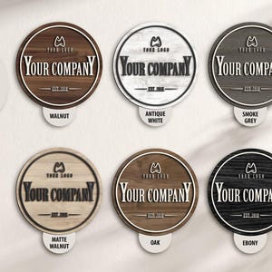 Personalized Wooden Logo Sign, Wooden Round Sign, Custom Wood Office Sign, Business Commerical Signage, Shop Logo Sign, Laser Cut Logo Sign image 10