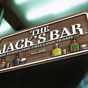 Personalized Wooden Bar Sign, Custom Wood Sign, Personalized Wood Sign ...