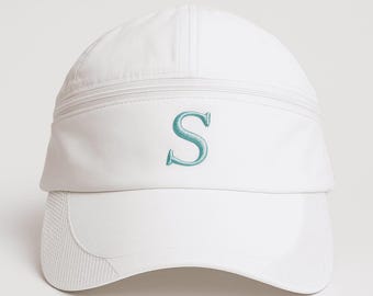 Personalized Baseball Cap Custom Embroidered Initial Hat, Unisex Tennis Cap, Adjustable Sunroof Hat, Black White Beige Custom Gift