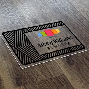 Biglietto da visita personalizzato in acrilico trasparente tagliato al laser, biglietto in acrilico trasparente personalizzato, biglietto personale, biglietto da visita con logo, biglietto tagliato al laser