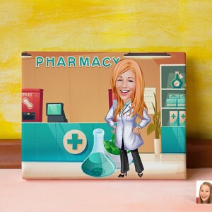 Personalized Pharmacist, Pharmacy Caricature Drawing, Cartoon from Photo, Custom Portrait Drawing, Digital Art, Bobblehead Drawing, Fun Gift