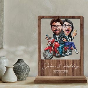 Personalisierte Holz handgemachte 3D Cartoon Named Liebhaber Paar Platte Schmuckstück, Benutzerdefinierte Cartoon Portrait, Valentinstag Geschenk, Wohnkultur, Holz Kunst
