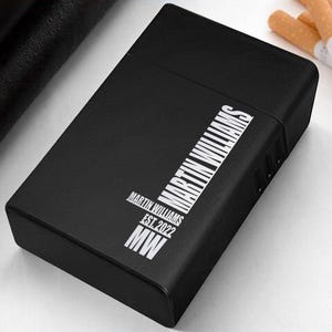 Portasigarette personalizzato con incisione laser, regalo per fumatori, scatola per sigarette personalizzata, portasigarette in metallo, regalo per lui