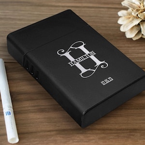 Portasigarette personalizzato con incisione laser, regalo per fumatori, scatola per sigarette personalizzata, portasigarette in metallo, regalo per lui