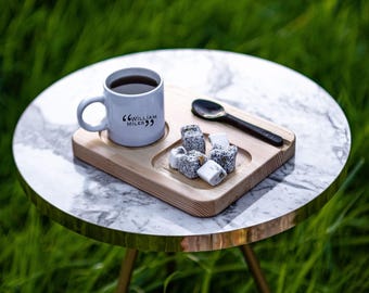 Personalized Espresso Cups And wooden coaster, Turkish Coffee Cup Set, Macchiato Cup, Porcelain Espresso Cup Set, Turkish Coffee Gift