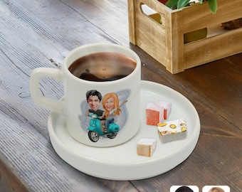 Personalized Espresso Cup, Cartoon Espresso Mug Gifts for Her, Personalized Gift, Gifts for Coffee Lovers ,Customized Cup, Valentine&#39;s Gift