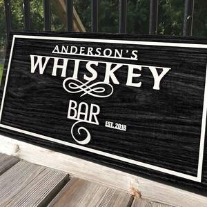 Personalized Bar Sign, Wooden Sign Gift, Custom Wood Sign, Personalized ...
