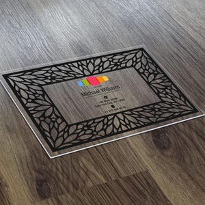 Personalisierte klare Acryl Laser Cut Visitenkarte, Benutzerdefinierte klare Acryl Laser Cut Visitenkarte, persönliche Karte, Visitenkarte mit Logo, Laser Cut Karte