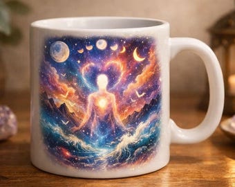 Personalized AI Soul Art Mug – Custom Spiritual Energy Design Cup
