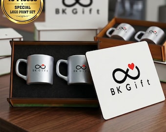 Custom Logo Turkish Coffee Cup Set with Wooden Gift Box – Personalized Ceramic Cups for Corporate & Promotional Gifts