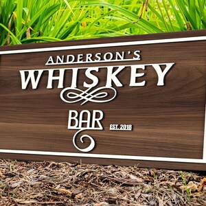 Personalized Bar Sign, Wooden Sign Gift, Custom Wood Sign, Personalized ...