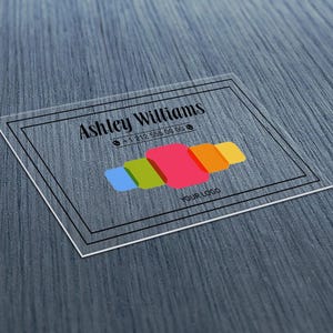 Personalisierte klare Acryl Laser Cut Visitenkarte, Benutzerdefinierte klare Acryl Laser Cut Visitenkarte, persönliche Karte, Visitenkarte mit Logo, Laser Cut Karte