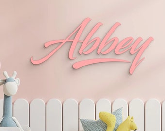 Custom Baby Name Sign Wooden Name Sign Baby Gift Nursery Decor Baby Shower Gift Laser Cut Wooden Name Sign