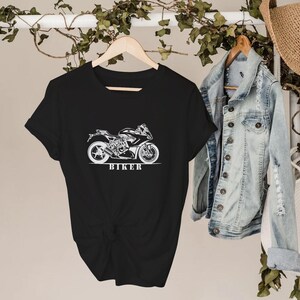 T-shirts moto personnalisés, T-shirt motard, T-shirt tendance, Cadeau pour motard, T-shirt design moto, Cadeau pour petit ami, Cadeau pour elle