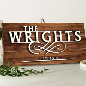 Custom Wood Sign, Personalized Family Name Sign, Last Name Pallet Sign, Wedding Gift, Home Wall Decor, Anniversary Gift, Housewarming Gift