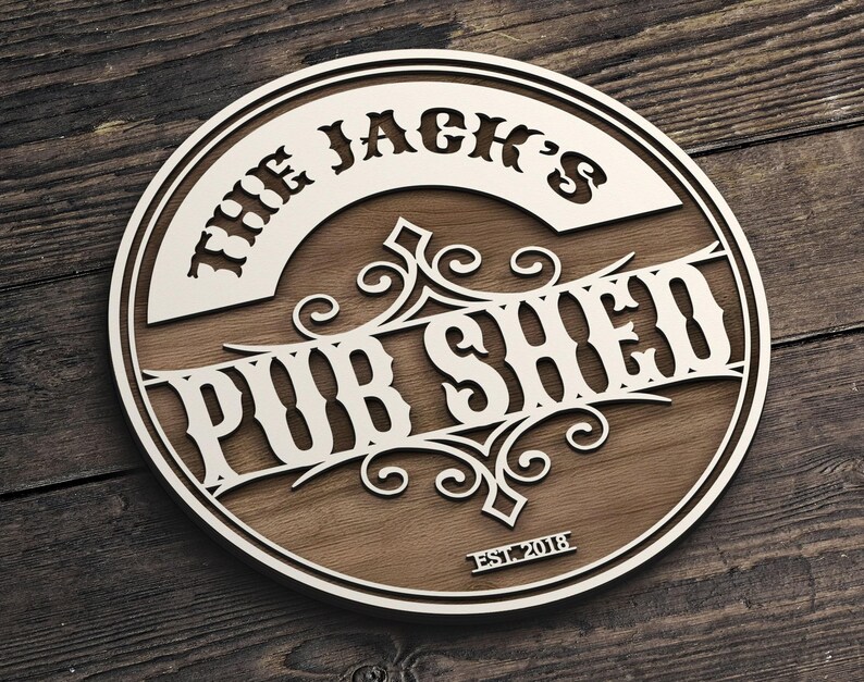 Personalized Bar Sign, Round Wooden Sign, Custom Wood Sign, Home Bar ...