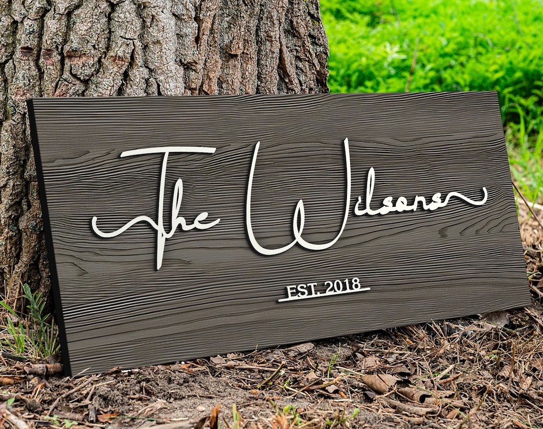 Custom Wood Sign, Personalized Family Name Sign, Wooden Last Name Sign ...