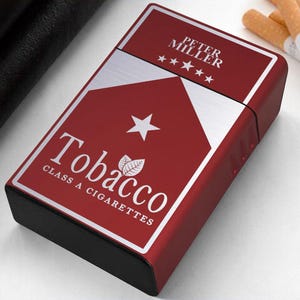 Portasigarette personalizzato con incisione laser, regalo per fumatori, scatola per sigarette personalizzata, portasigarette in metallo, regalo per lui