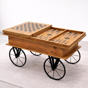 Smart multifunktionellt schack- och backgammonsoffbord bild 9