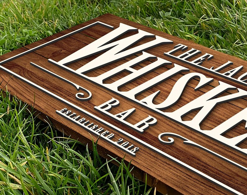 Personalized Bar Sign Wooden Sign Gift Custom Wood Sign Personalized ...