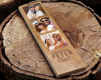 Personalized Photo Printed Wood, Romantic Gifts for Couples, The Best Gift for Him, Wooden Photo Frame, Special Gift, Anniversary Gift