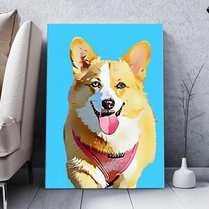 Personalized Pet Painting Portrait Canvas Wall Art, Custom Pet Portrait, Home Decor, Wall Decor, Wall Art, Pet Gift, Canvas Painting