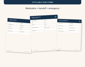 Dog Sitter Safety System, Medication Log, Emergency Care Binder (Digital Download)