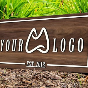Personalized Wooden Logo Sign, Wooden Sign,  Custom Wood Company Sign, Business Commerical Signage, Shop Logo Sign, Laser Cut Logo Sign
